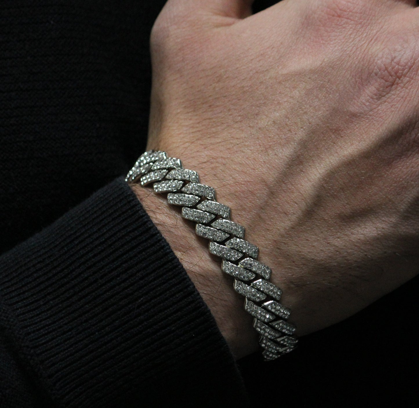 SYLIM. | 12MM Zilveren Cuban Link Armband